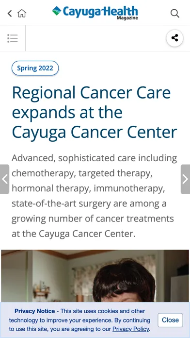 Cayuga Health Magazine स्क्रीनशॉट