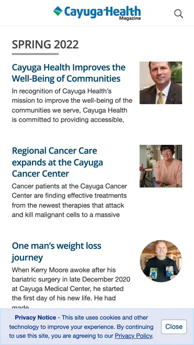Cayuga Health Magazine स्क्रीनशॉट