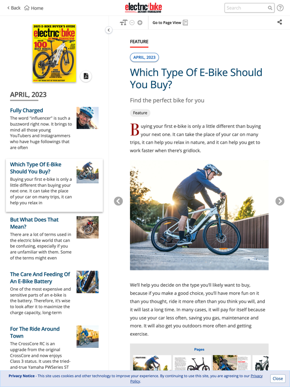 Screenshot di Electric Bike Action Magazine iPad 