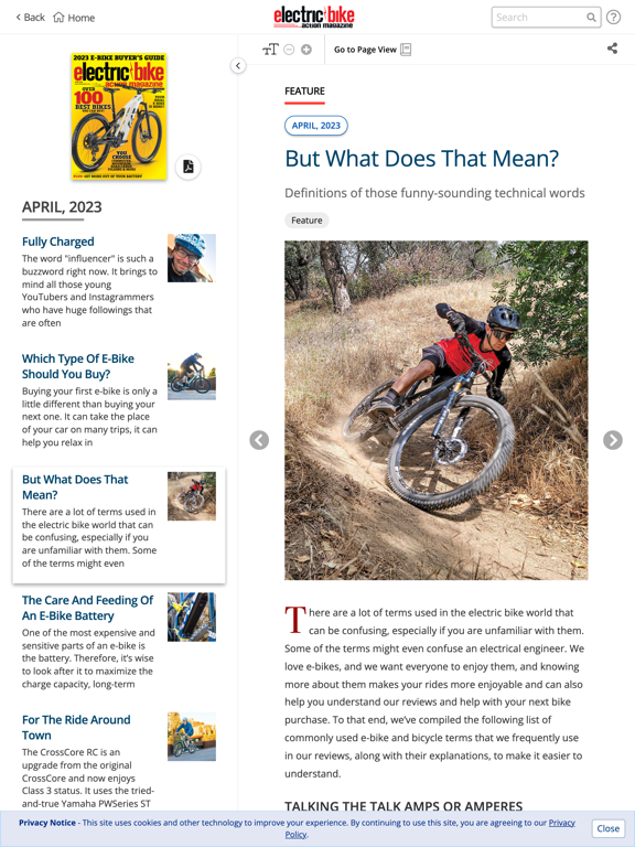 Screenshot di Electric Bike Action Magazine iPad 