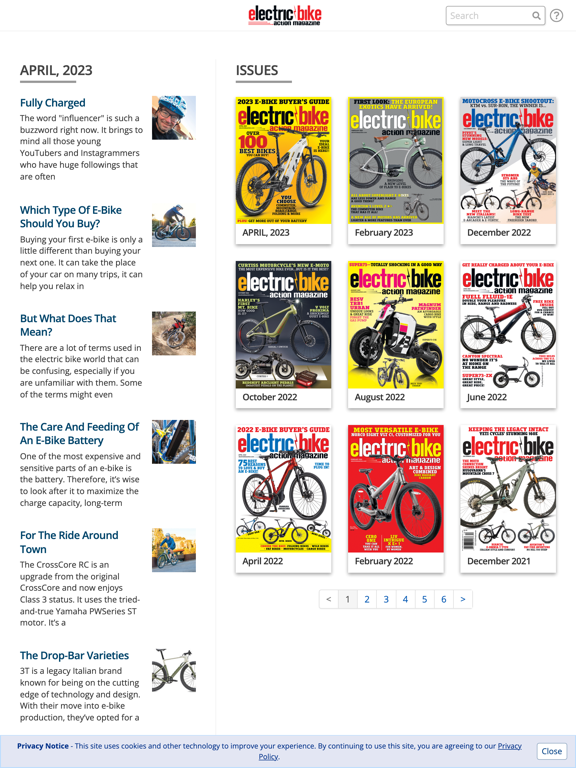 Screenshot di Electric Bike Action Magazine iPad 