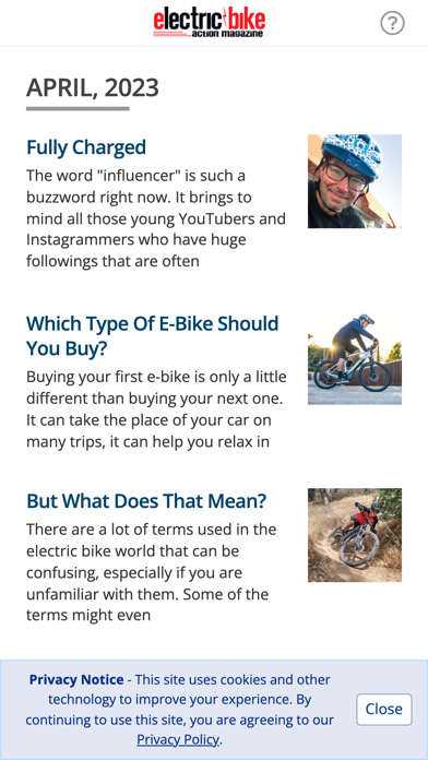 Screenshot di Electric Bike Action Magazine