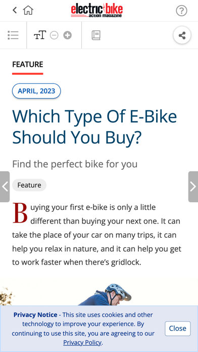 Screenshot di Electric Bike Action Magazine