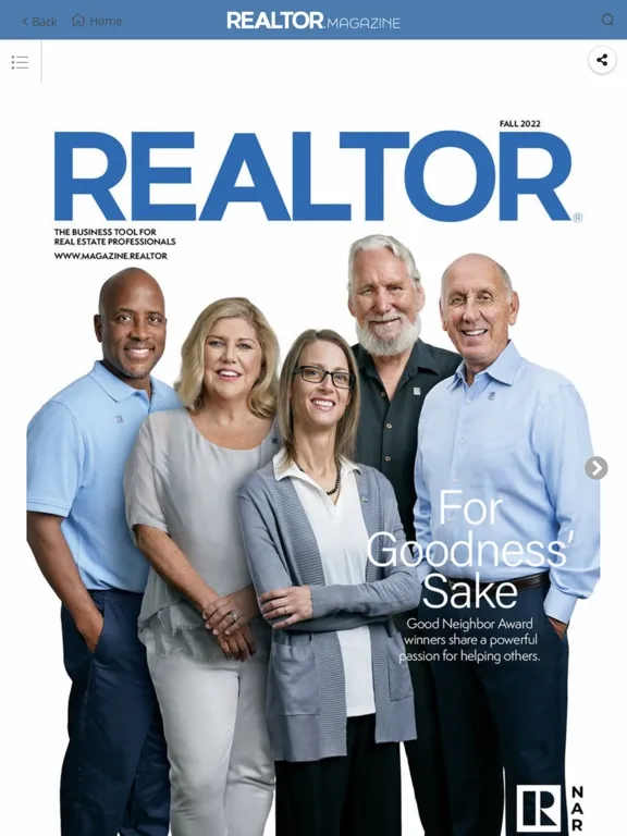 Tangkapan skrin REALTOR® Magazine iPad 
