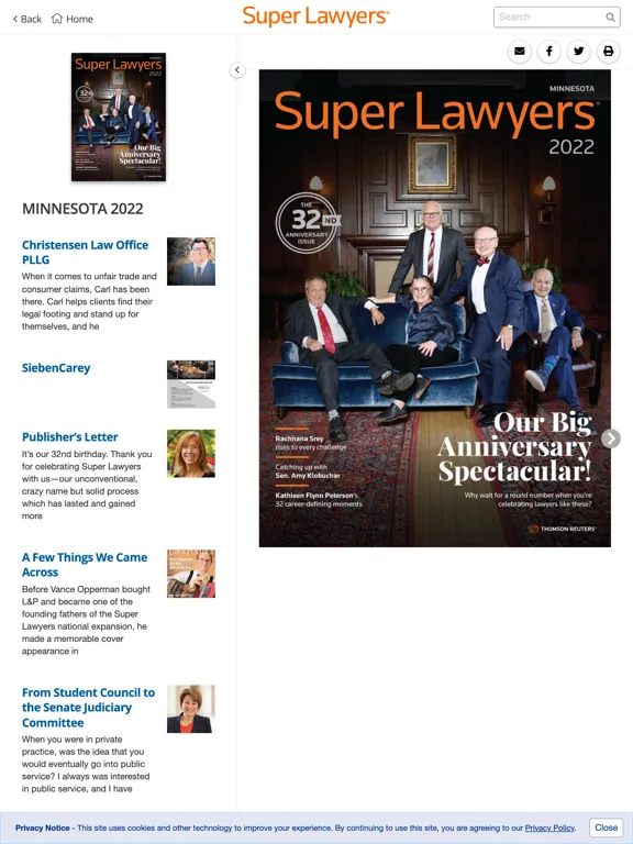Captures d'écran de Super Lawyers iPad 