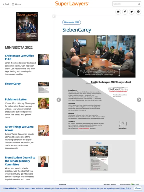Captures d'écran de Super Lawyers iPad 