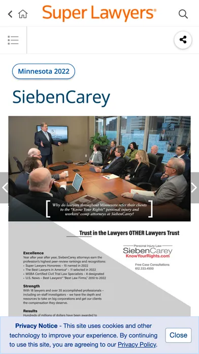 Captures d'écran de Super Lawyers