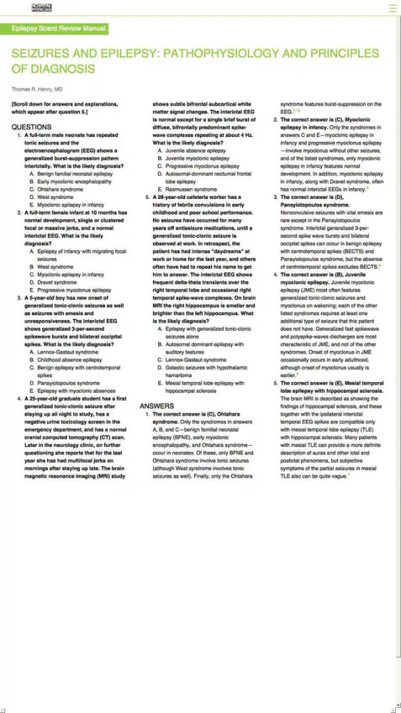 تصاویر Epilepsy Board Review Manual