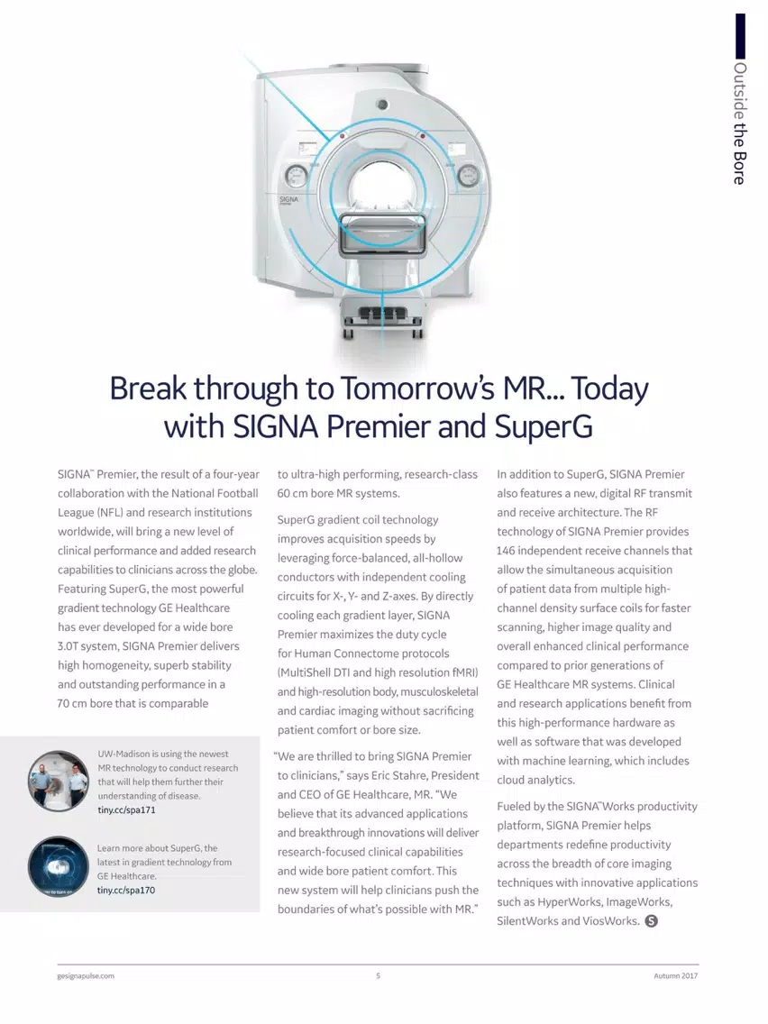 GE Healthcare SIGNA Pulse iPad  スクリーンショット