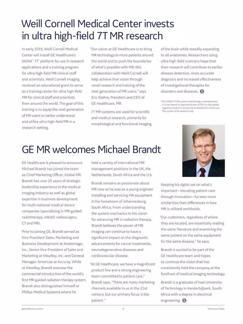 GE Healthcare SIGNA Pulse iPad  スクリーンショット