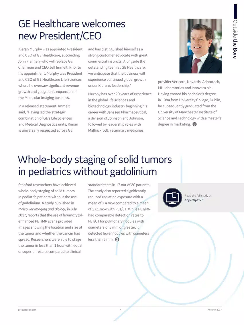 GE Healthcare SIGNA Pulse iPad  スクリーンショット