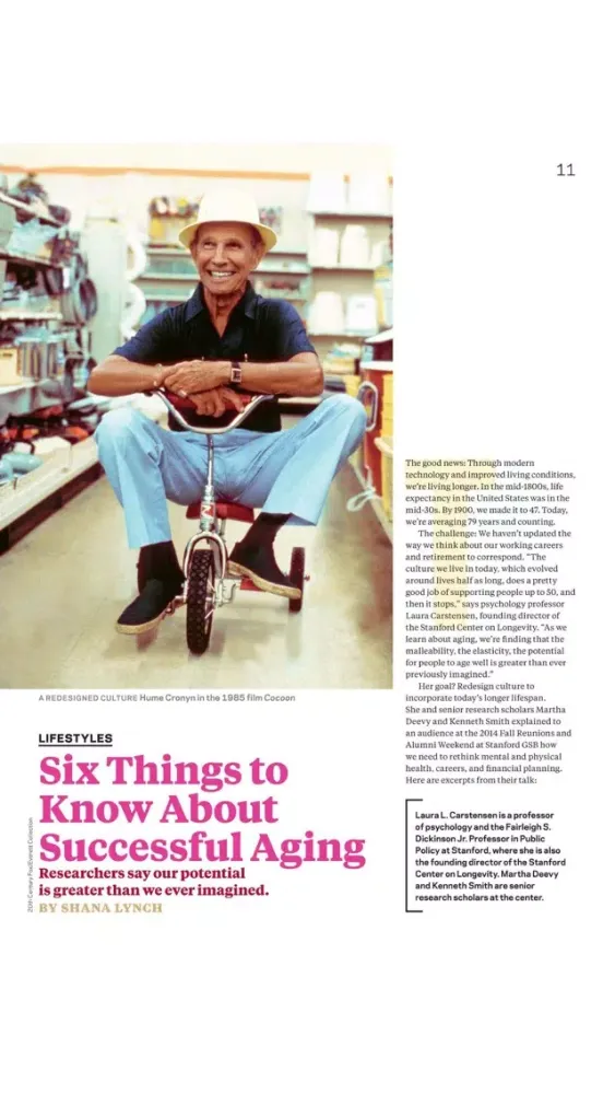Zrzuty ekranu Stanford Business Magazine