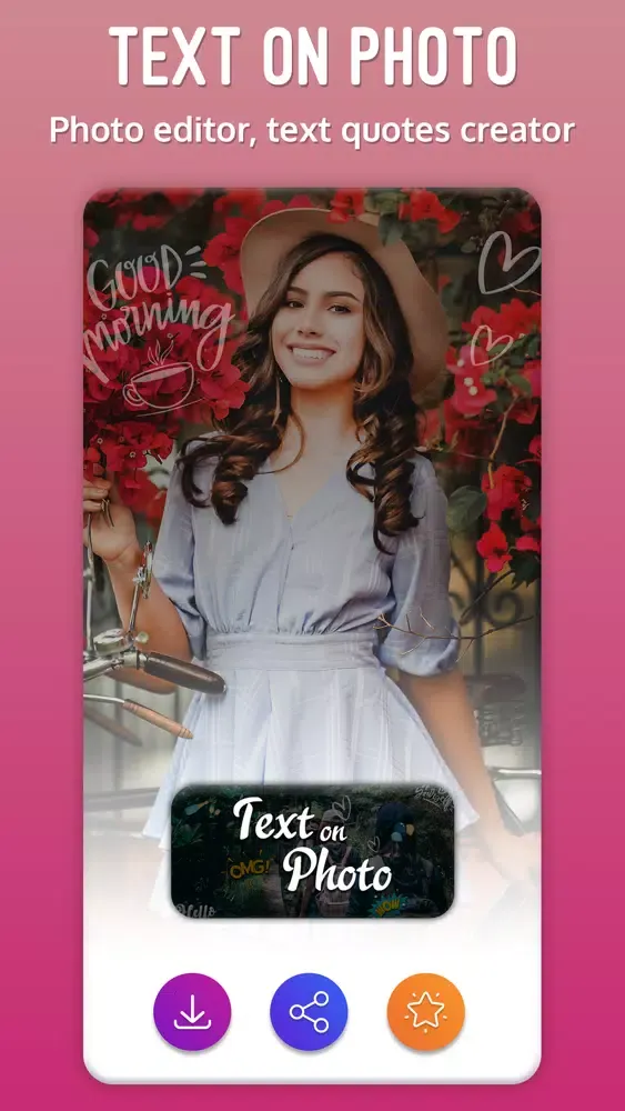 Capturas de pantalla de Text On Photo - Photo Editor