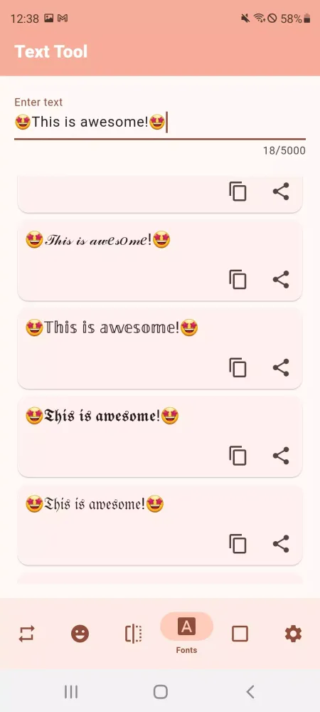 Text Repeater & Reverse Text Screenshots