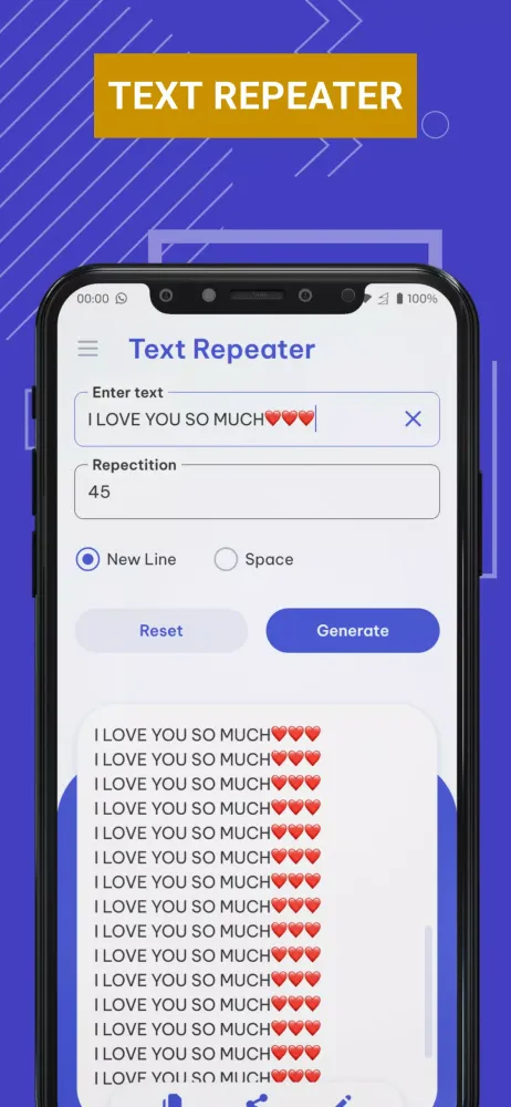 Text Repeater Screenshots