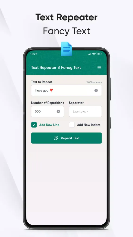 Captures d'écran de Text Repeater & Fancy Text