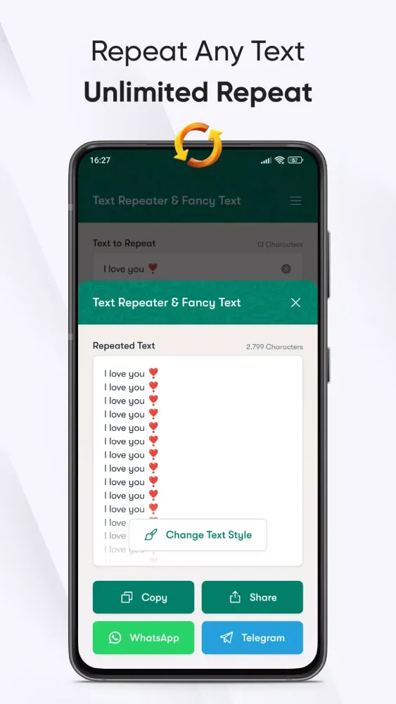 Captures d'écran de Text Repeater & Fancy Text