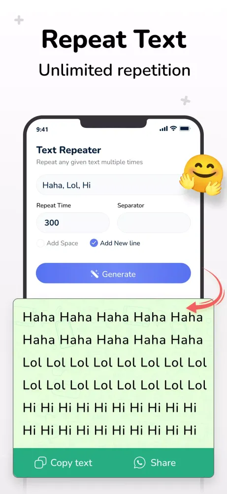 Zrzuty ekranu Text Repeater
