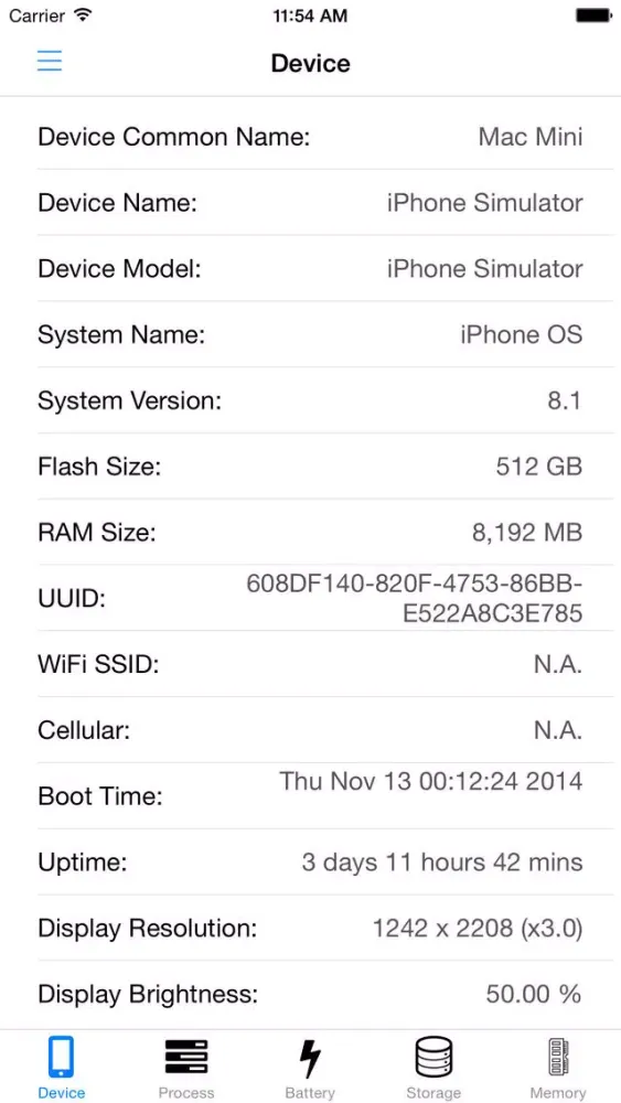 System View - battery, memory, loading应用截图