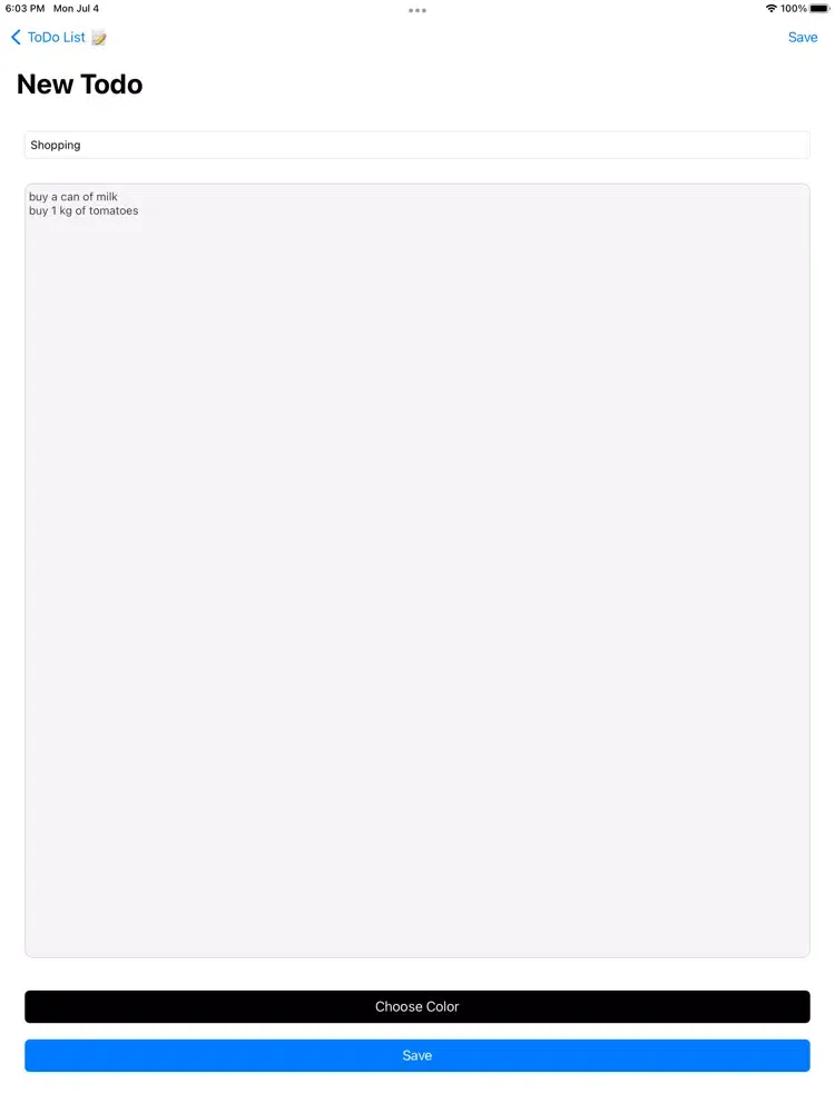 Todo Tick iPad  স্ক্রিনশট