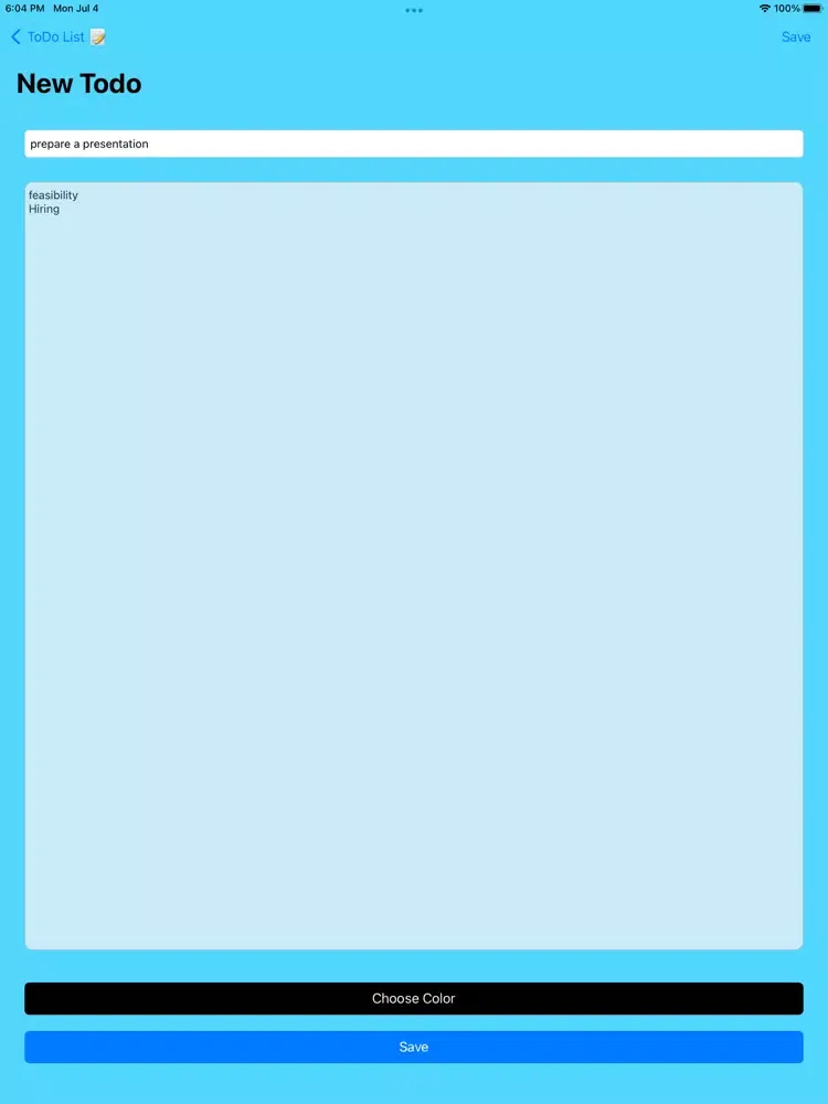 Todo Tick iPad  স্ক্রিনশট