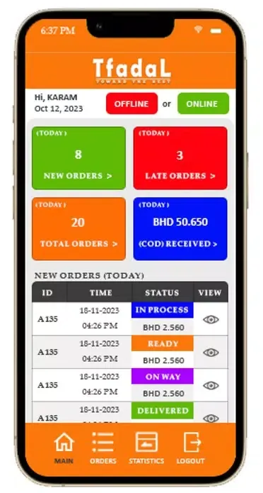 تصاویر TfadaL Delivery Manager
