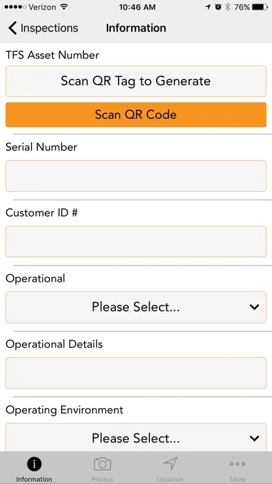 Screenshot di TFS Inspection