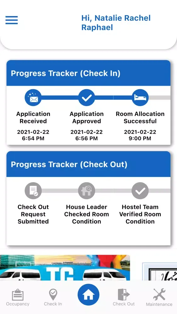 TG Hostel Management App スクリーンショット
