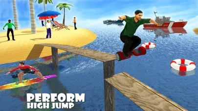 Captures d'écran de Beach Race :Scooter Stunt Game