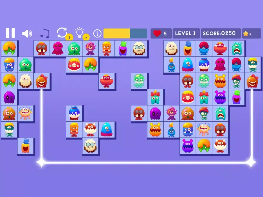 Monsters Onet : Connect Puzzle iPad  Screenshots