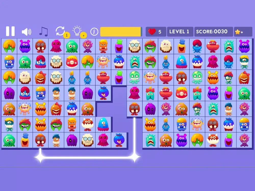 Monsters Onet : Connect Puzzle iPad  Screenshots