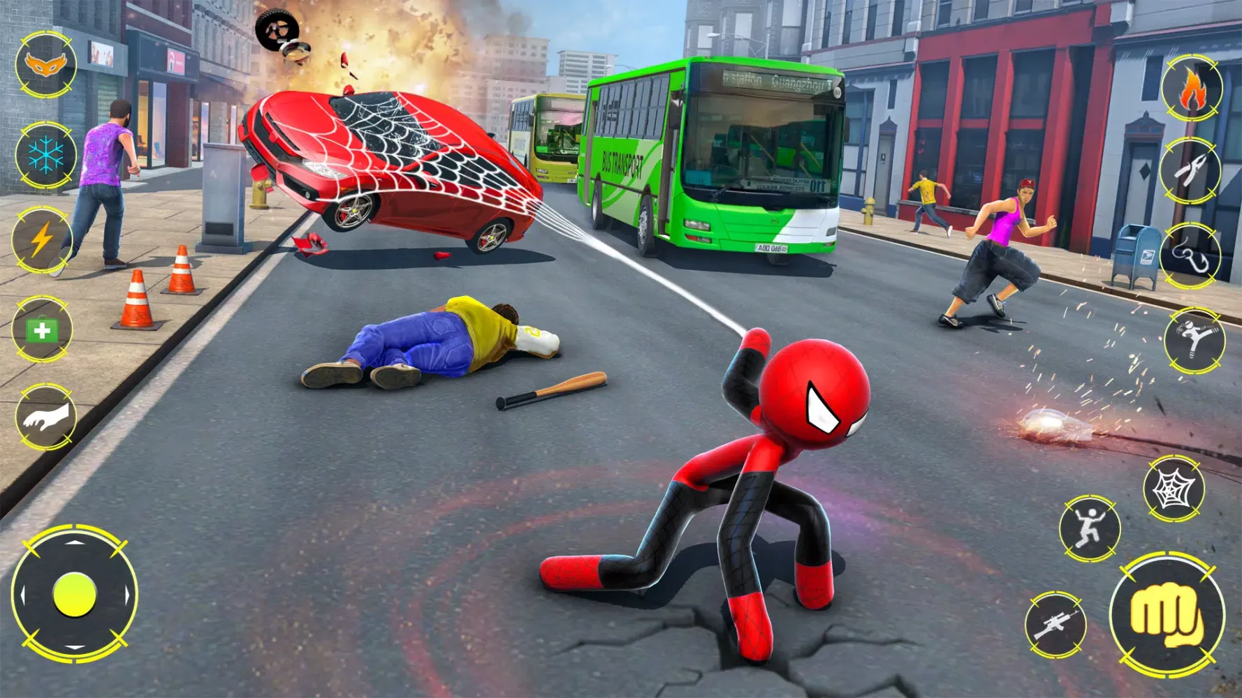 StickMan Rope Hero Spider Game应用截图