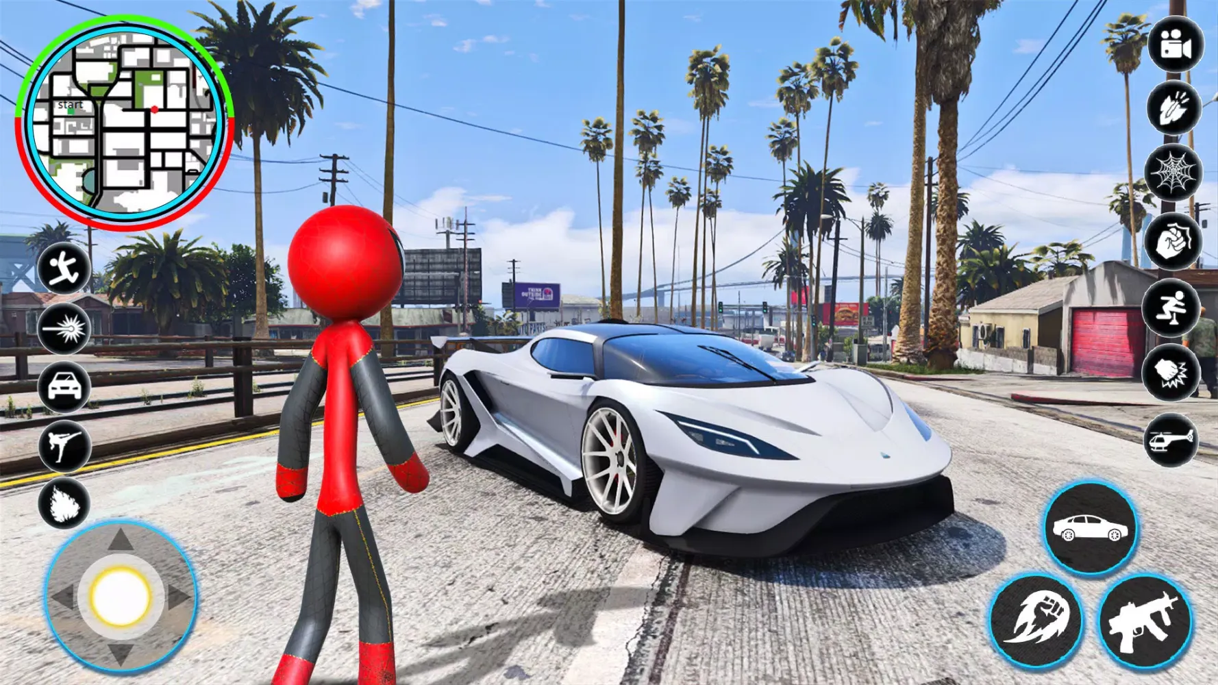 StickMan Rope Hero Spider Game应用截图