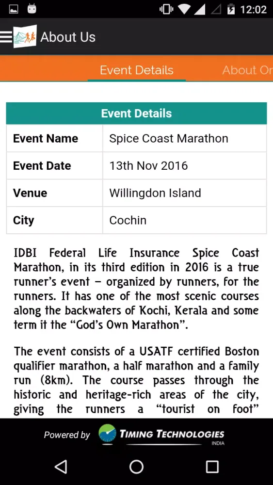 Zrzuty ekranu Spice Coast Marathon