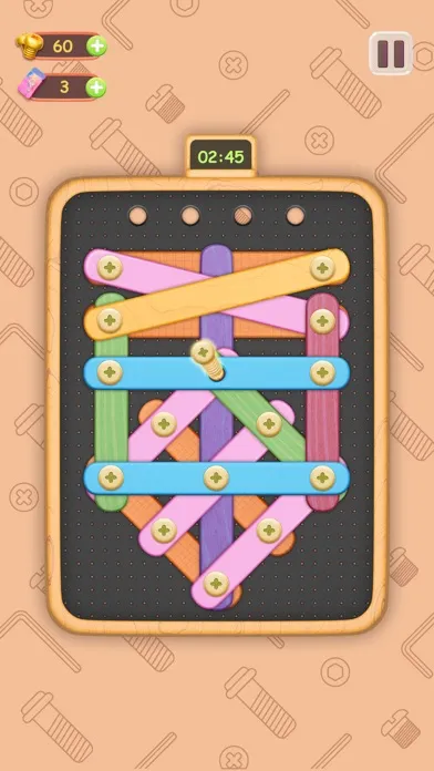 Ảnh chụp màn hình của Nuts & Bolts - 3D Wood Puzzle