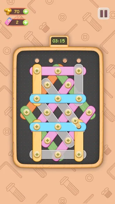 Ảnh chụp màn hình của Nuts & Bolts - 3D Wood Puzzle