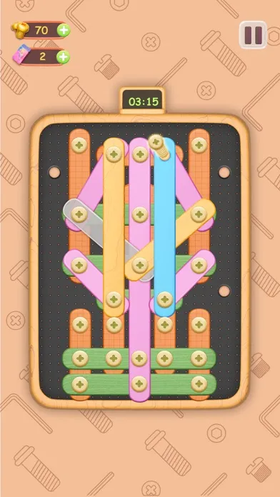 Ảnh chụp màn hình của Nuts & Bolts - 3D Wood Puzzle