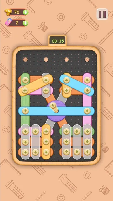 Ảnh chụp màn hình của Nuts & Bolts - 3D Wood Puzzle