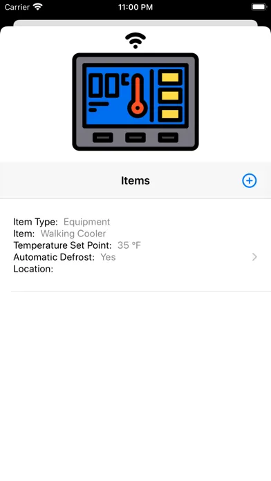 Temperature Log Screenshots