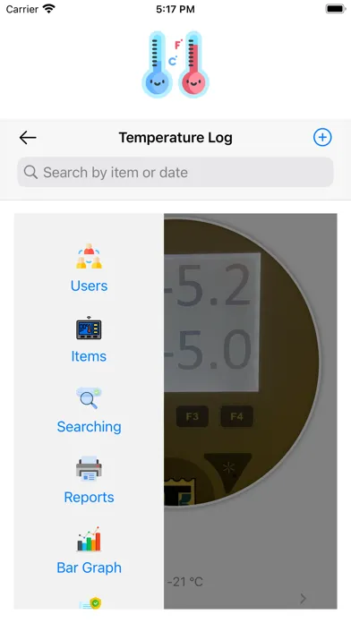 Temperature Log Screenshots