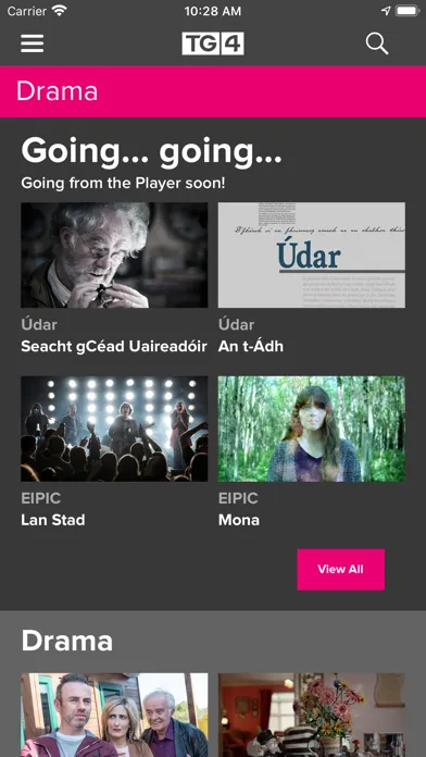 ภาพหน้าจอของ TG4 Player