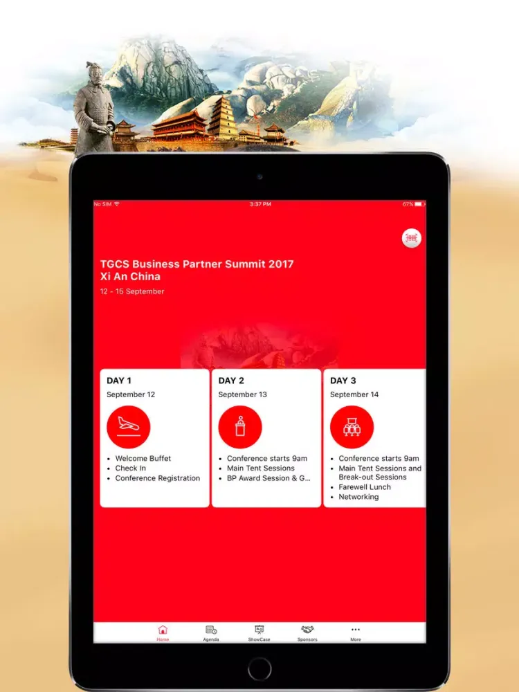 ภาพหน้าจอของ BP Summit 2017 Toshiba Global Comm. iPad 