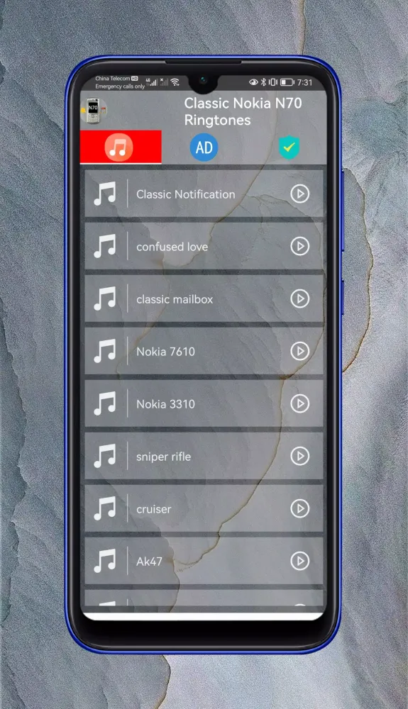 Screenshot di Old Nokia N70 Phone Ringtones