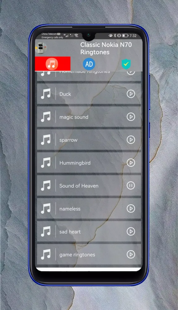 Screenshot di Old Nokia N70 Phone Ringtones