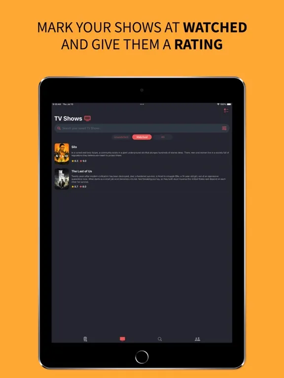 صور Watchlist: Movie & TV Shows iPad 