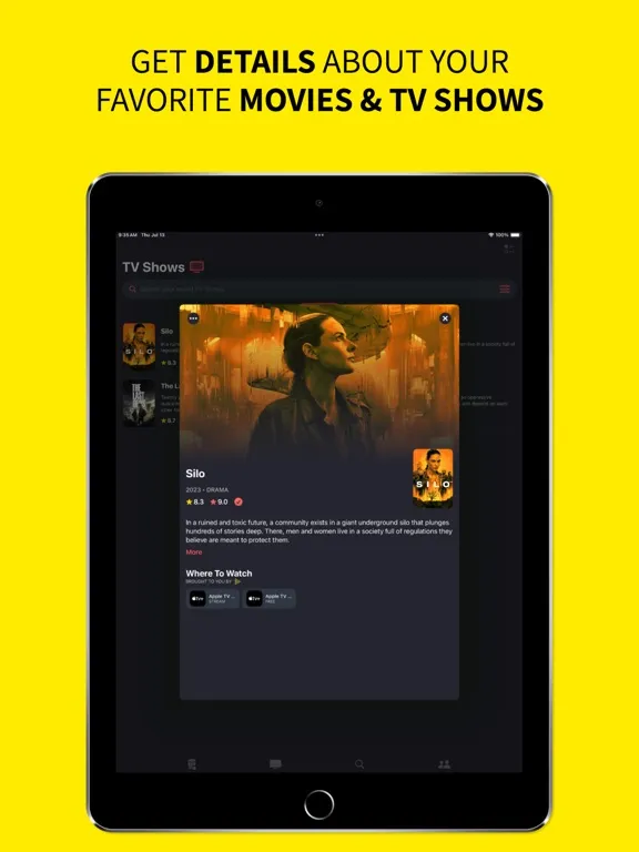 صور Watchlist: Movie & TV Shows iPad 