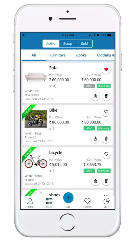 iOwnAssets - Manage your assets easily স্ক্রিনশট
