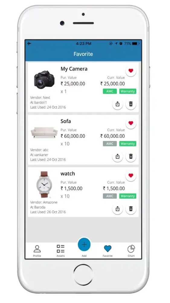 iOwnAssets - Manage your assets easily স্ক্রিনশট
