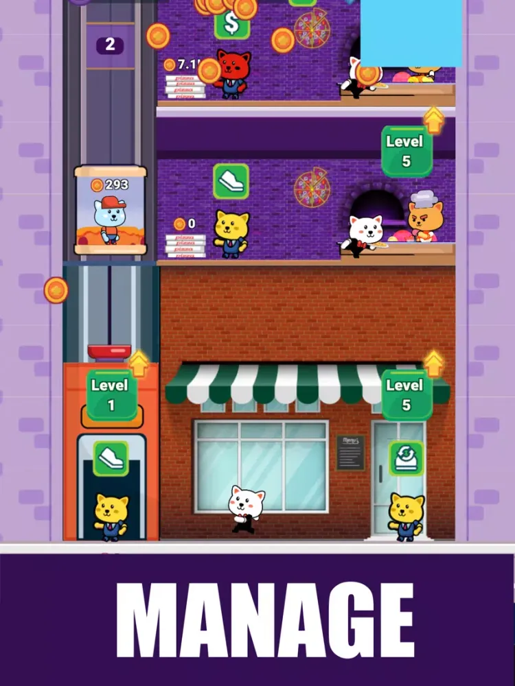 Capturas de pantalla de Cat's Pizzeria Tycoon iPad 