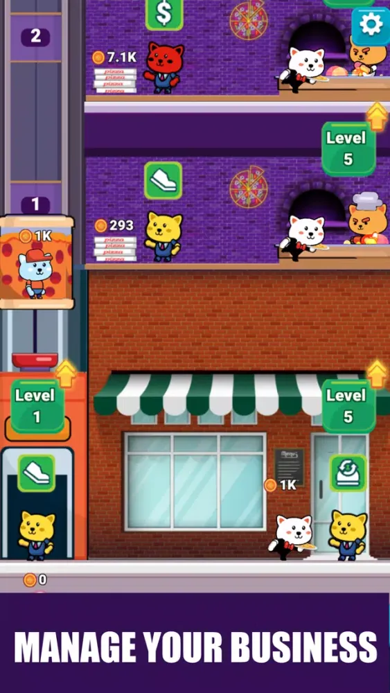 Capturas de pantalla de Cat's Pizzeria Tycoon